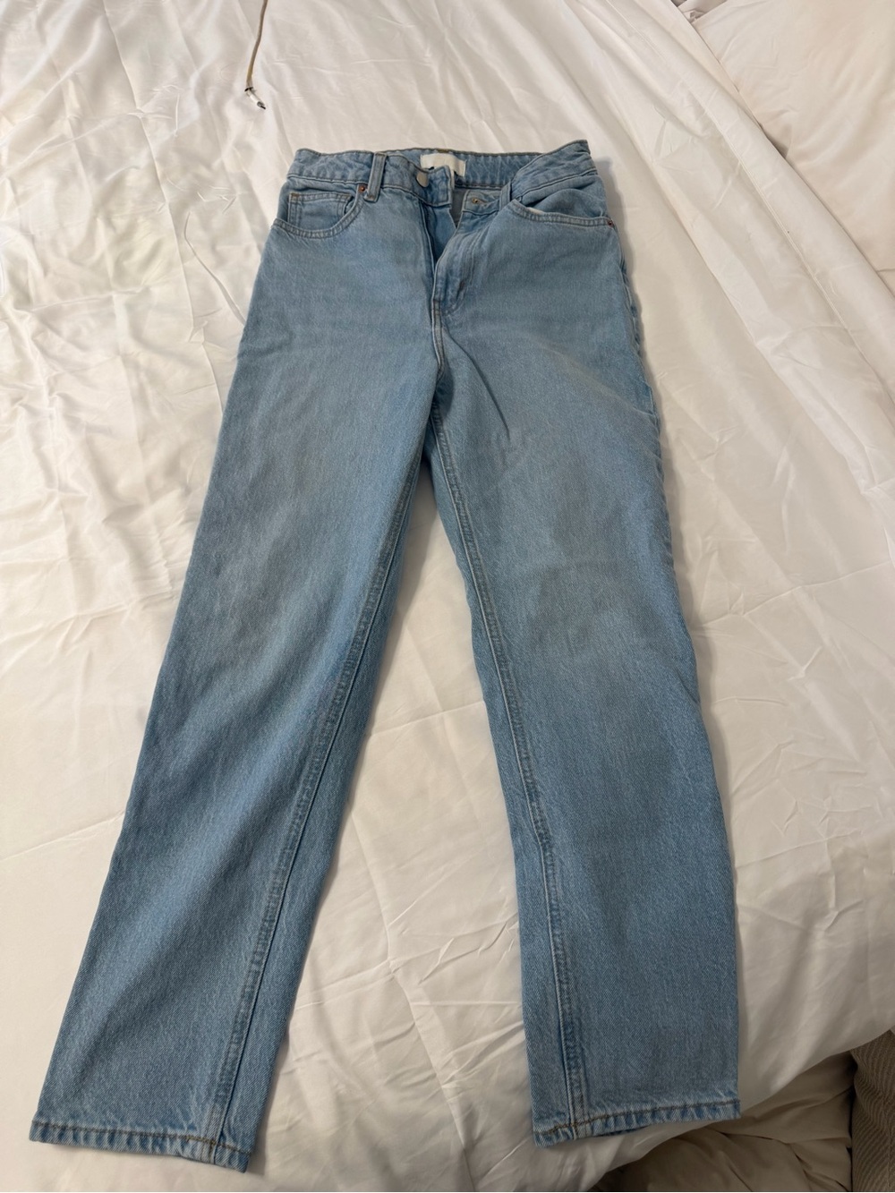 H&M Pale Blue Straight-Leg Jeans